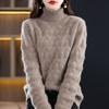 Осень и зима новый женский водолазка свободный и тонкий модный теплый пуловер свитер утолщенный с трикотажной низ рубашки