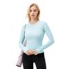 New Women'S T-Shirt Quick Drying Jacket Long Sleeved Yoga Sportswear Fitness Running Slim Fit Top Half Zip Hoodie
