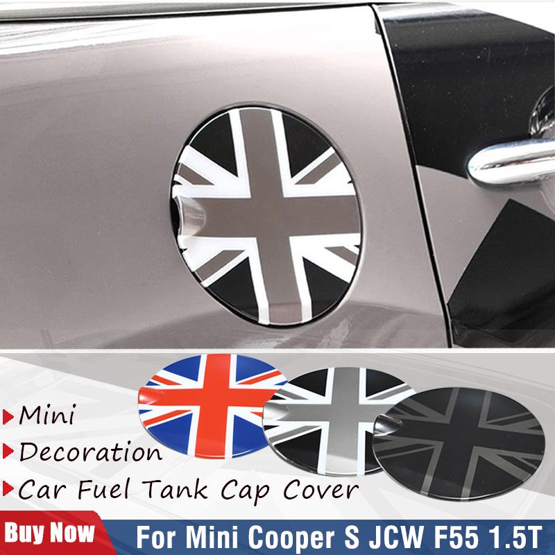 QXSC6 Brand New Plastic Gery Jack Car Fuel Tank Cap Cover Sticker For BMW Mini Cooper S JCW F55 1.5T Car-Styling Exterior Decoration