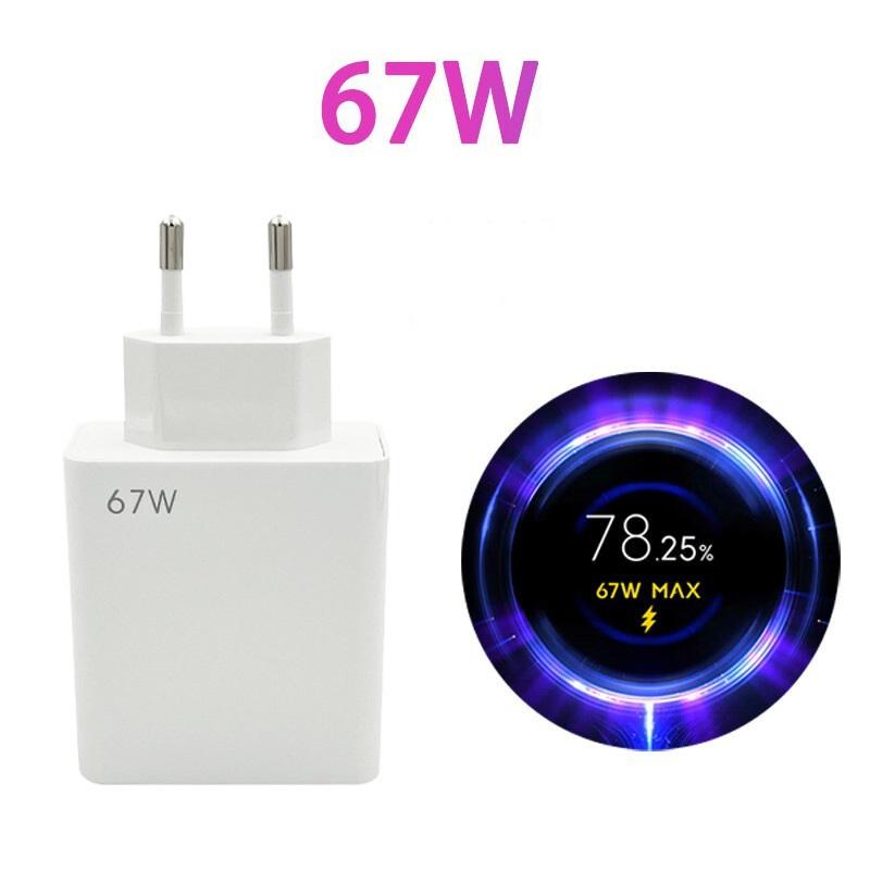 Подходит для зарядного устройства Xiaomi 67 Вт, европейская вилка, 11Pro12, Red rice K40note, кабель данных type-c