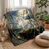 Mermaid and Unicorn Underwater Theme blanket Lightweight Warm Flannel Blanket Decorative Throw Blanket for Home Decoration