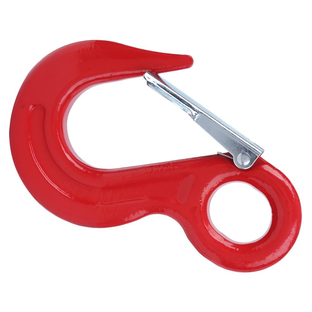 5000kg Load Capacity Alloy Steel Crane Hook Red Safety Latch Hook Ship Construction