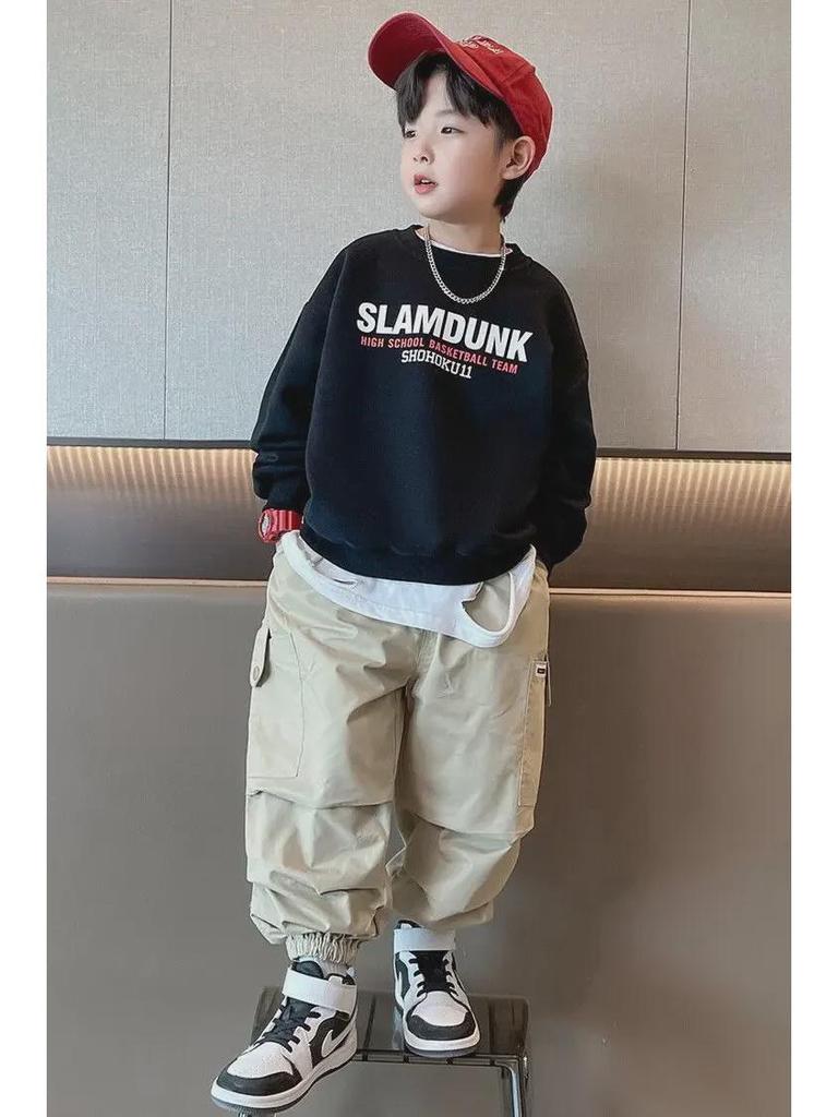 Стильная толстовка для мальчиков на осень 2023 года: Новые уличные топы для детей