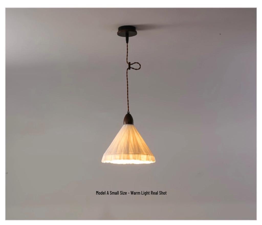 Japanese Wabi-Sabi Paper Art Pendant Light for Tea Room, Zen Homestay, Cafe, Bar Counter, and Entrance Decor.