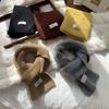 Solid Color Scarf Women's Winter Versatile Knitted Warm and Cold-proof Couple Student Scarf Tide