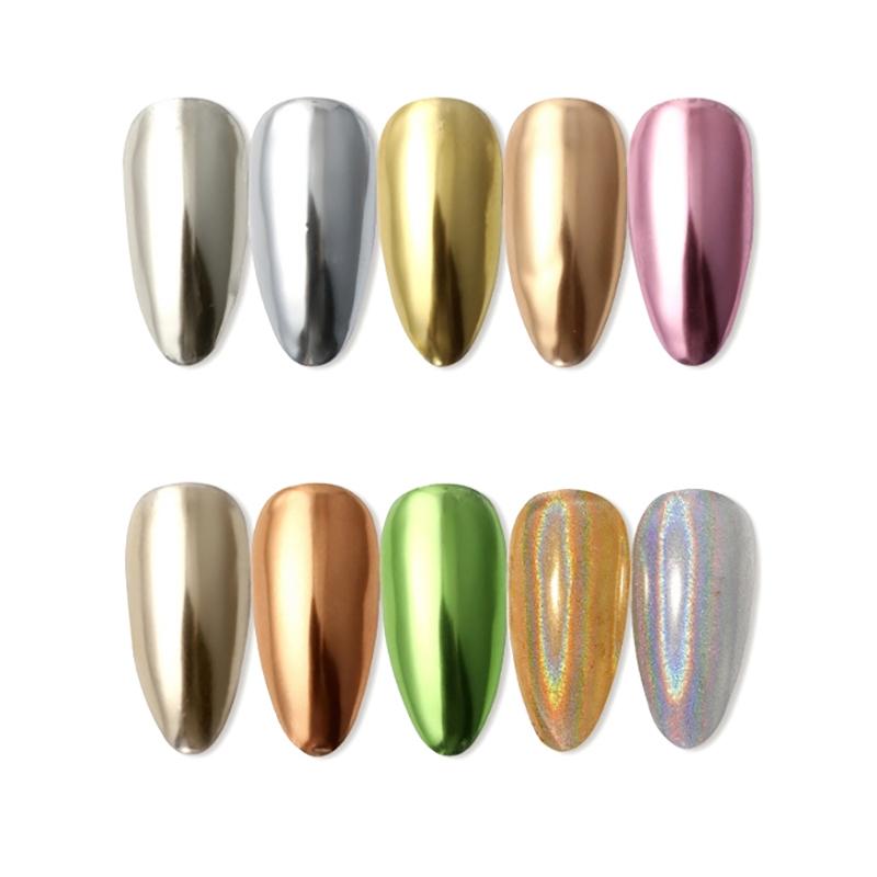 Ногти Аврора Жемчужный Серебряный Глиттерная Пыль Хром Лунный Серебряный Втираемая Пудра Ракушка Зеркальный Пигмент Материалы для Нейл-Арта Декор