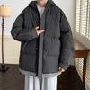Хлопковое пальто с капюшоном, мужская новая зимняя свободная утолщенная хлопковая куртка, модная брендовая пара, студенческое хлопковое пальто, теплая куртка