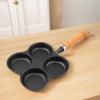 Four Cup Cast Iron Egg Frying Pan Nonstick Design for Breakfast Suitable for Gas and Induction Cooktops