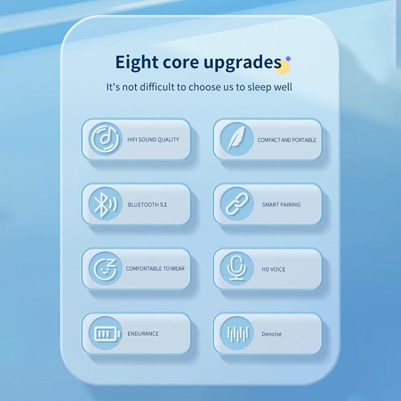 M16 Эргономичные невидимые наушники Беспроводная Bluetooth-гарнитура Светодиодный дисплей Наушники с шумоподавлением Наушники для сна
