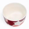 Marimekko Unikko Bowl 250ml x Dark Cherry x Salmon 073703 133 Oiva Unikko Bowl White Red Tableware Nordic Ceramic Dishes Floral Print Kitchen