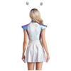 Womens Space Alien Costume Cap Sleeve Cutie Design Outer Space Theme Dress and Hair Hoop