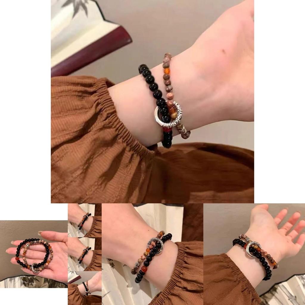 Stylish Rustic Peace Bead Bracelet Unique High-end Design Perfect For Couples