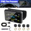 Solar TPMS T14-1 Car Tyre Pressure Monitor Temperature Warning Fuel Save Tire Pressure Monitoring System Intelligent With 4 External Sensors