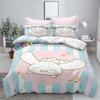 Home Textile Three-Piece Big-Eared Dog Cartoon Digital Printing Quilt Pillowcase Bedding