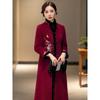 Retro Embroidered Velvet Cheongsam Coat for Middle-Aged and Elderly: Stylish & Versatile Autumn/Winter Outerwear
