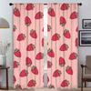 Оконная штора для комнаты 2 панели Прекрасные клубничные оттенки Кухонные шторы Хэллоуин украшение Перегородка Домашние интерьерные шторы