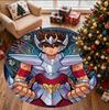 Saint Seiya Pattern Round Rug, Indoor/Outdoor Mat, for Picnic, Gameroom, Bedroom, Office, Living Room, Home Decor Carpet, Birthday Gift