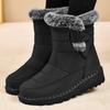 Shoes Women's Shoes Snow Boots Large Size Polyurethane Cotton Shoes Fleece Thickened Long Cotton Boots Cold-proof and Warm Women's Boots