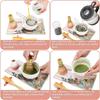 8 Pack Matcha Whisk Set, Japanese Matcha Tea Set, Ceramic Mixing Bowl with Spout, Bamboo Measuring Spoon and Scoop Stand,