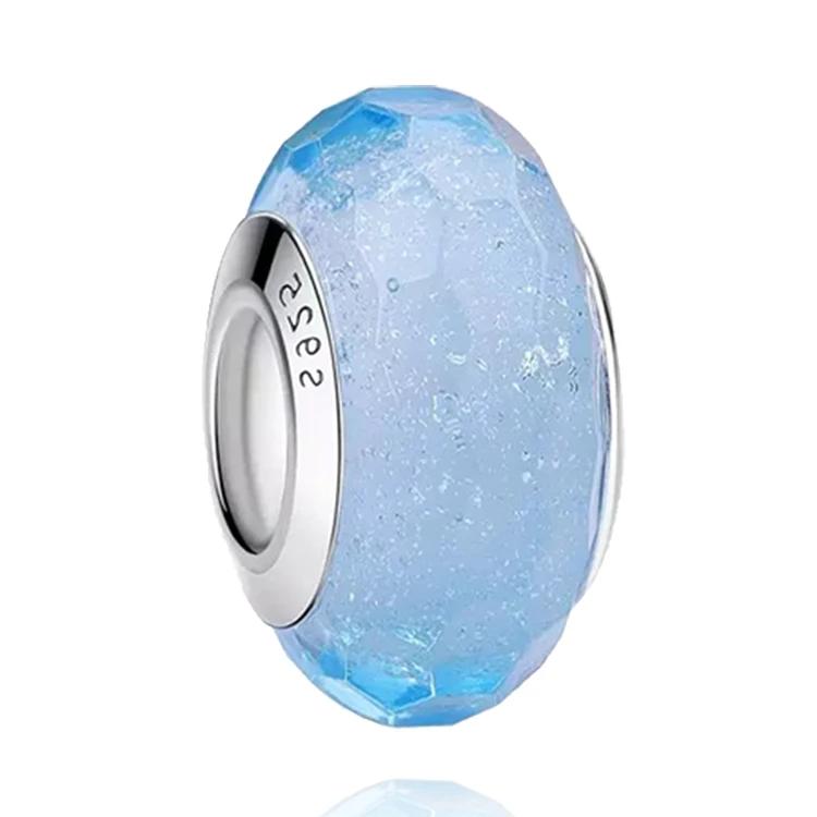 Новые оригинальные медные бусины-шармы из муранского стекла в виде цветка и листа, космическая радуга, для браслета, сделай сам, женские ювелирные изделия, подарок