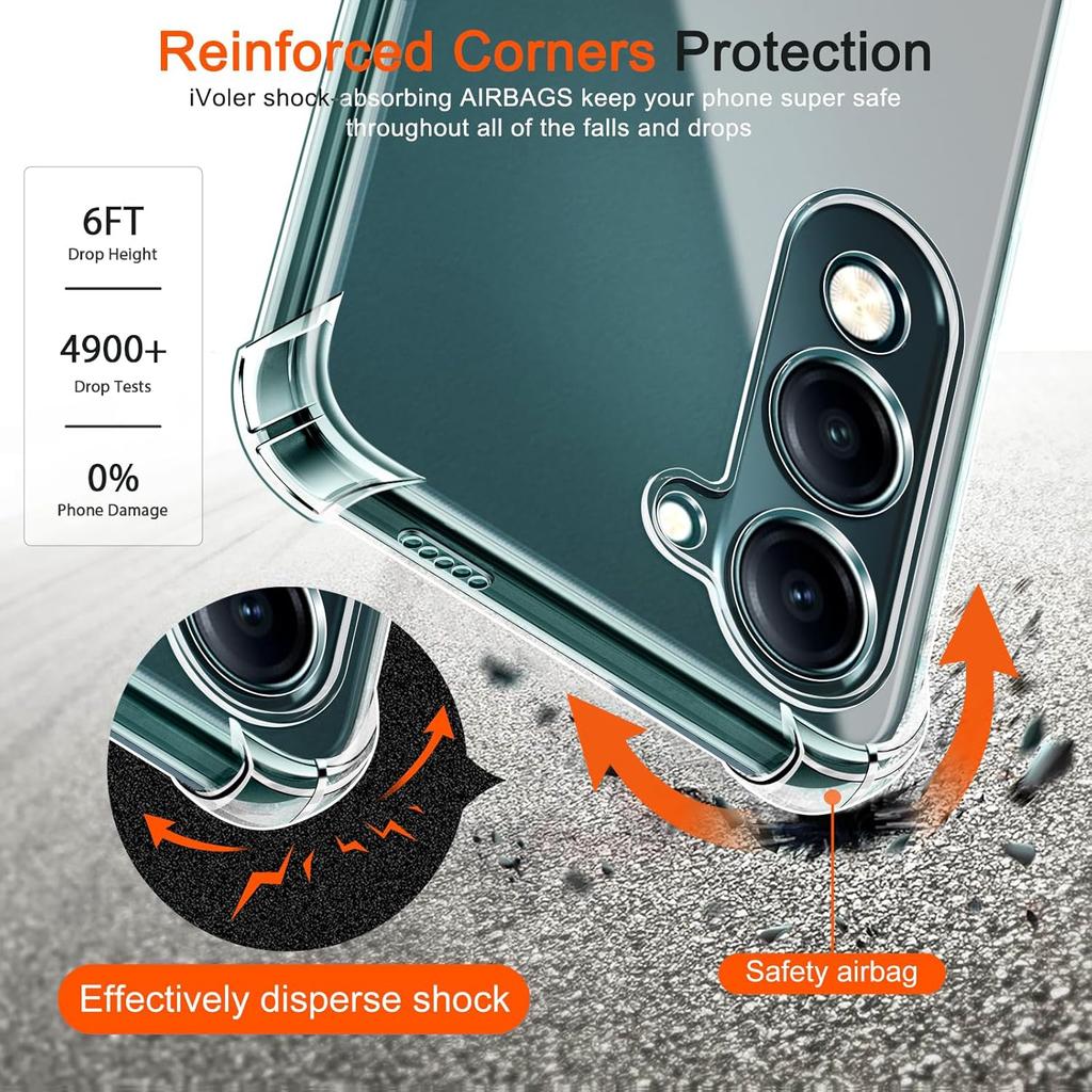 TPU Transparent Case for Vivo Y04 Y19S Y29 Y29S Y39 5G Protective Cover Four Corners Shockproof Bumper Coque Fundas