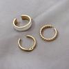 3 шт. Кольцо на палец Женская мода Индивидуальность Тренд Регулируемые Открытые кольца Повседневные украшения для сочетания Золото Один размер