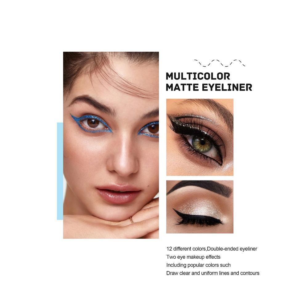 HANDAIYAN Подводка для глаз Долговечная водонепроницаемая подводка для глаз Ручки чрезвычайно цветные лежачие ручки шелкопряда Двойная ручка с двойной головкой