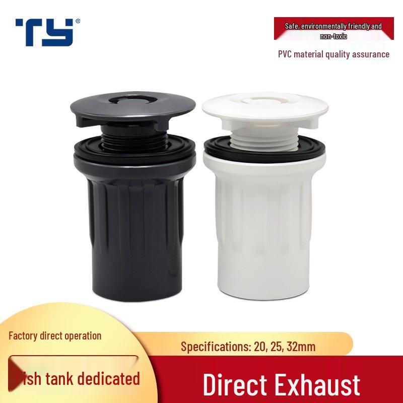 Tianyan PVC Male Thread Extended Exhaust Connector for Fish Tank Drainage