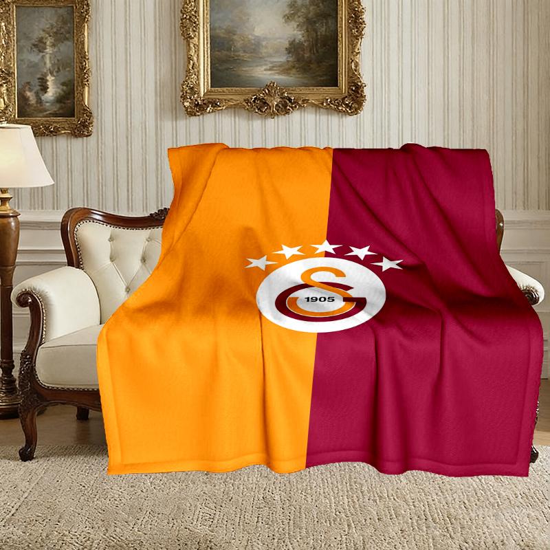 1pc Comfortable Home Print Throw Blanket, Galatasaray SK Blanket For Bed and Sofa Use, Special Present For Family