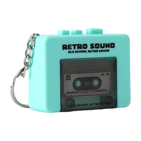 Ретро кассетный магнитофон брелок мини музыкальный проигрыватель игрушка для малышей мальчиков девочек звукозаписывающая игрушка рюкзак подвесное украшение