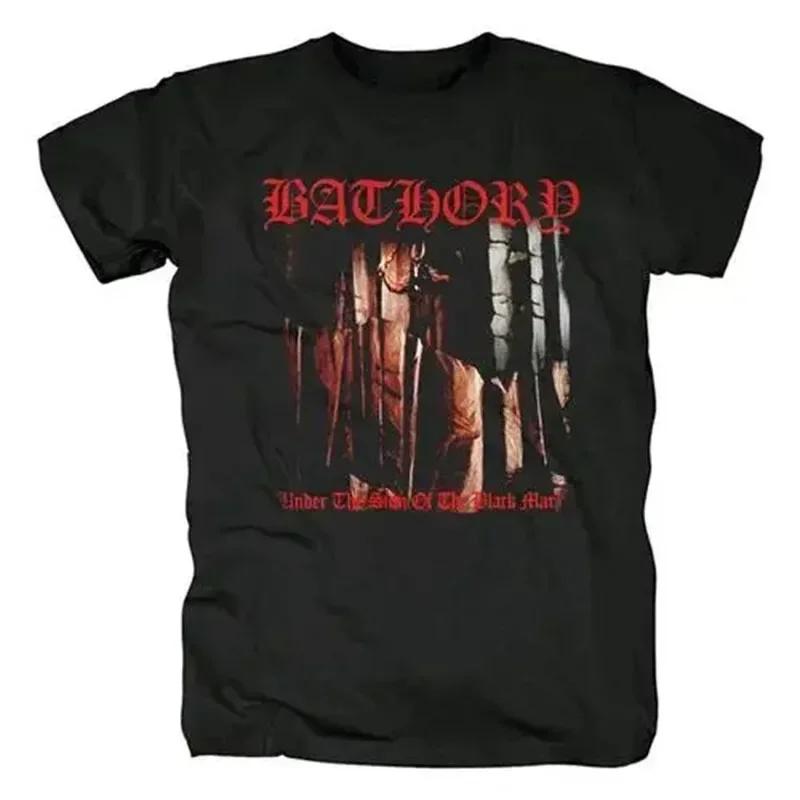 Bathory Black Metal Venom Футболка Лето Новая Оверсайз Мужская Женская Короткий Рукав Повседневная Хип-Хоп Уличная Мода Унисекс Футболка Топы#Цвет(2)
