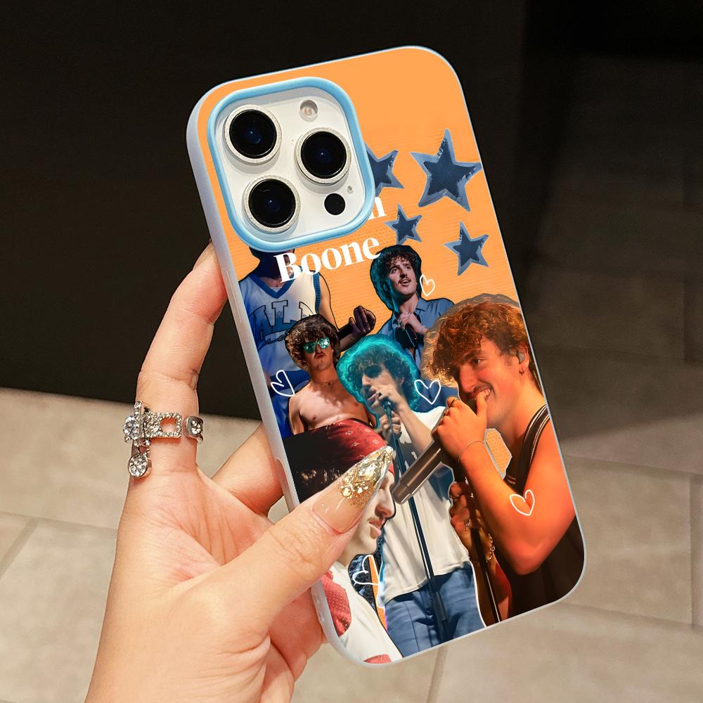 Benson Boone Jelly Double layer Light Blue Mobile Phone Case for iPhone 17 16 15 14 13 12 11 Air Pro Max Plus Protective