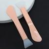 Двойная силиконовая щетка для маски для лица с мягкой головкой и скребком, встроенная палочка для размешивания грязевой пленки двойного назначения, инструмент для самостоятельного нанесения косметической пленки