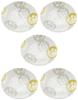Mino Ware Lightweight Small Plate Tableware Set, 5 Pieces, Lotus Root, Yellow, Approximately 12cm In Diameter, Microwave and Dishwasher Safe, Made In