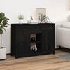 814553 vidaXL Black Buffet 100x35x74.5 Cm Solid Pine Wood
