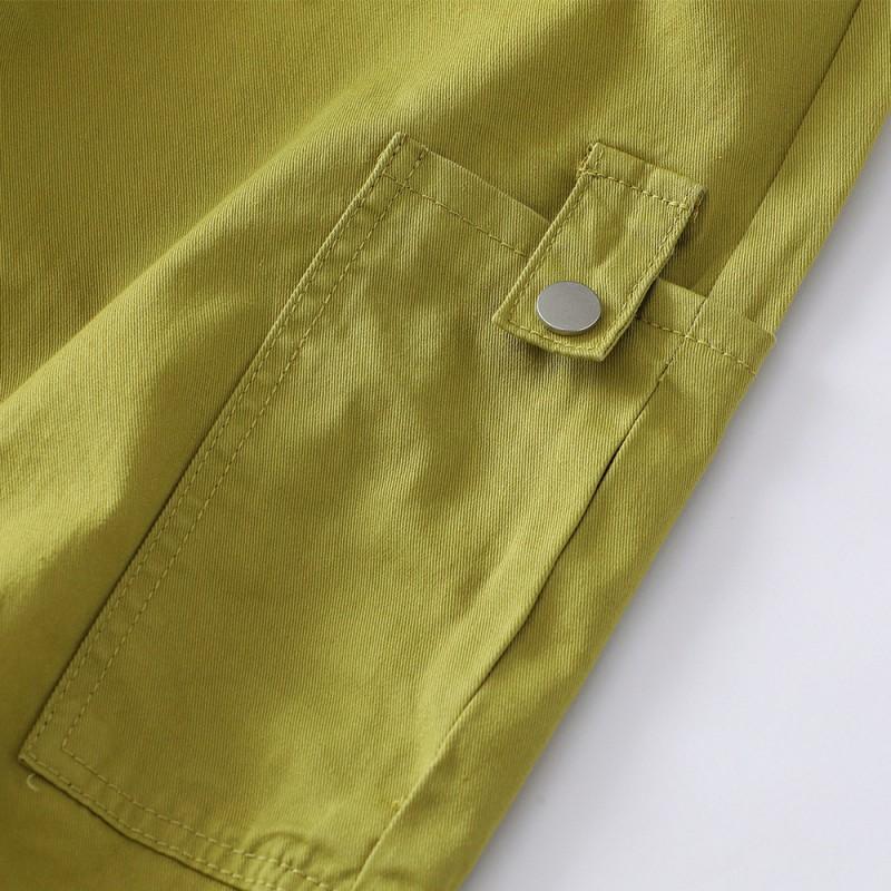 Mens Cargo Pants Pleated Design Loose Fit Multi-Pocket Solid Color Streetwear Style Casual Long Trousers