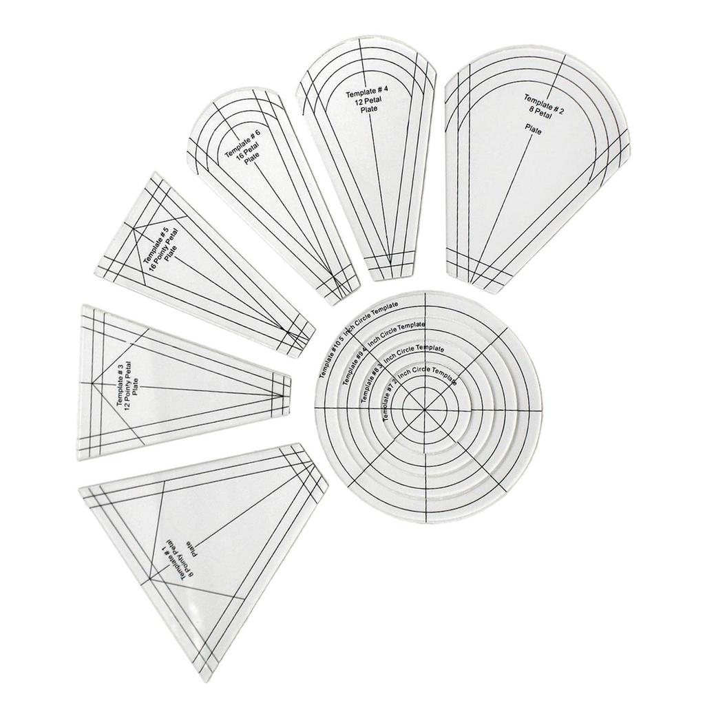 10 шт. Шаблон для квилтинга Линейка Многофункциональный Обычный шаблон Акриловая Прозрачная Линейка для пэчворка для Шитья Квилтинга