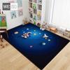 Cartoon Rocket Astronaut 3D Carpet Space Flannel Sponge Floor Mat Teen Room Rug Cute Mat Bedside Carpet