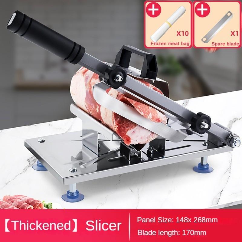 Многофункциональный овощерезка из нержавеющей стали в западном стиле, слайсер для рулета из баранины, бытовой утолщенный ручной мясорез черного цвета