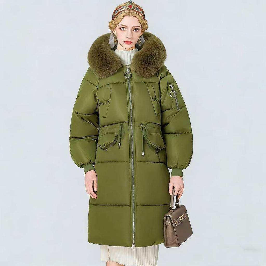 Winter new cotton-padded clothes women's medium and long enlarged cotton-padded clothes women's down cotton-padded clothes thickened slim-fitting cott