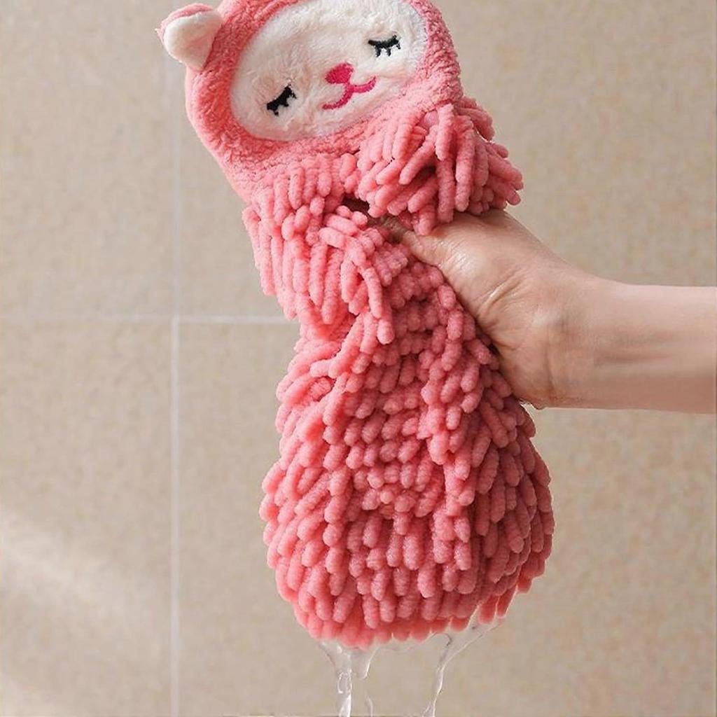 Microfibre Towel 2 Pieces Chenille Towels Children's Towel for Children, Soft Absorbent Towel Bath Towel Set, Hanging Quick Drying Towels
