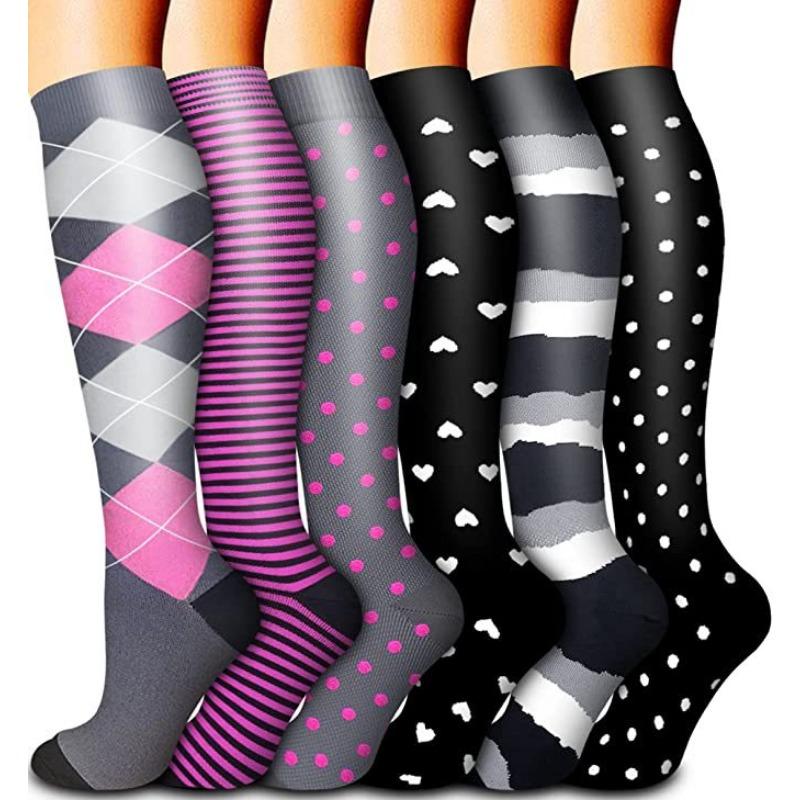 Calf Socks Women's Summer High Elastic Stockings Compression Socks Shaping Leg Socks European and American Sports Pressure Socks