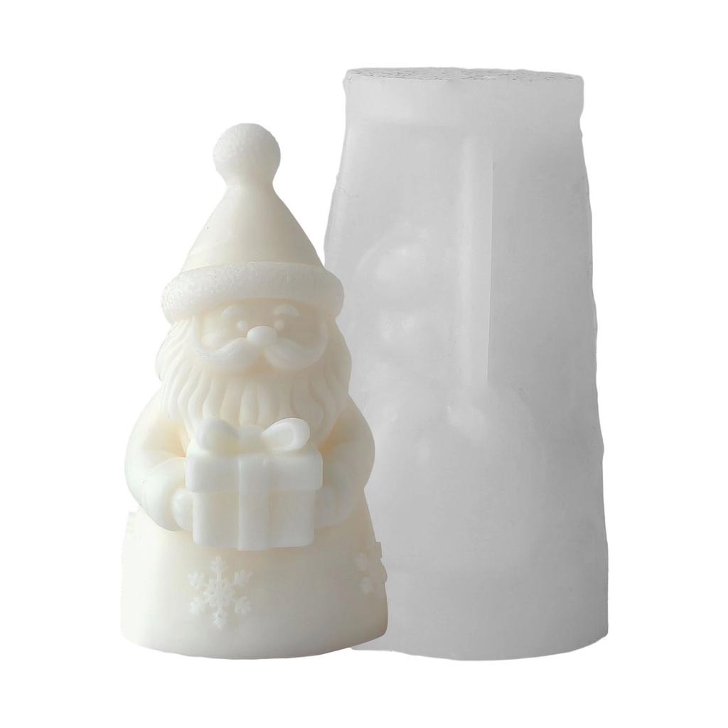Santa Clause Candle Silicone Mold Multipurpose Silicone Mould for Making Candle Soap Holiday Decoration Epoxy Resin