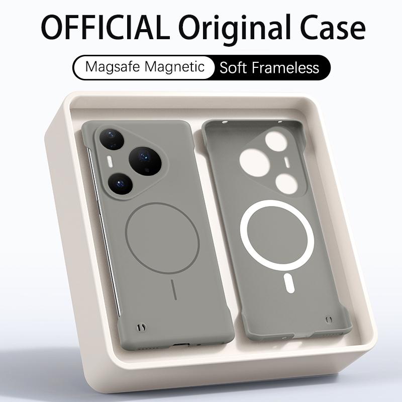 Ультратонкий матовый безрамочный чехол из ПК для Huawei Pura 80 70 Ultra P60 P50 P40 Mate 70 60 50 40 30 Pro Магнитный ударопрочный чехол