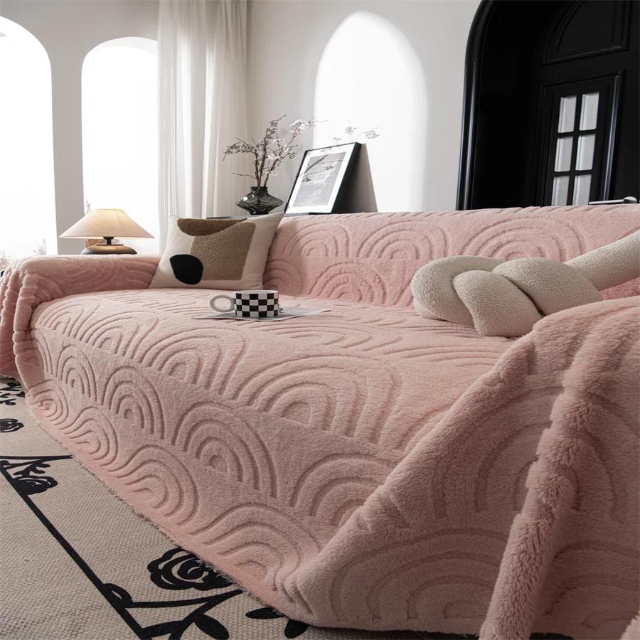 Чехол для дивана Advanced Sense Can Be Covered Sofa Blanket Autumn and Winter Plush Sofa Towel New Full Cover Towel
