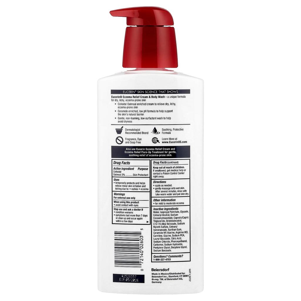 Eczema Relief Cream Body Wash, 400Ml(13.5Fl Oz)
