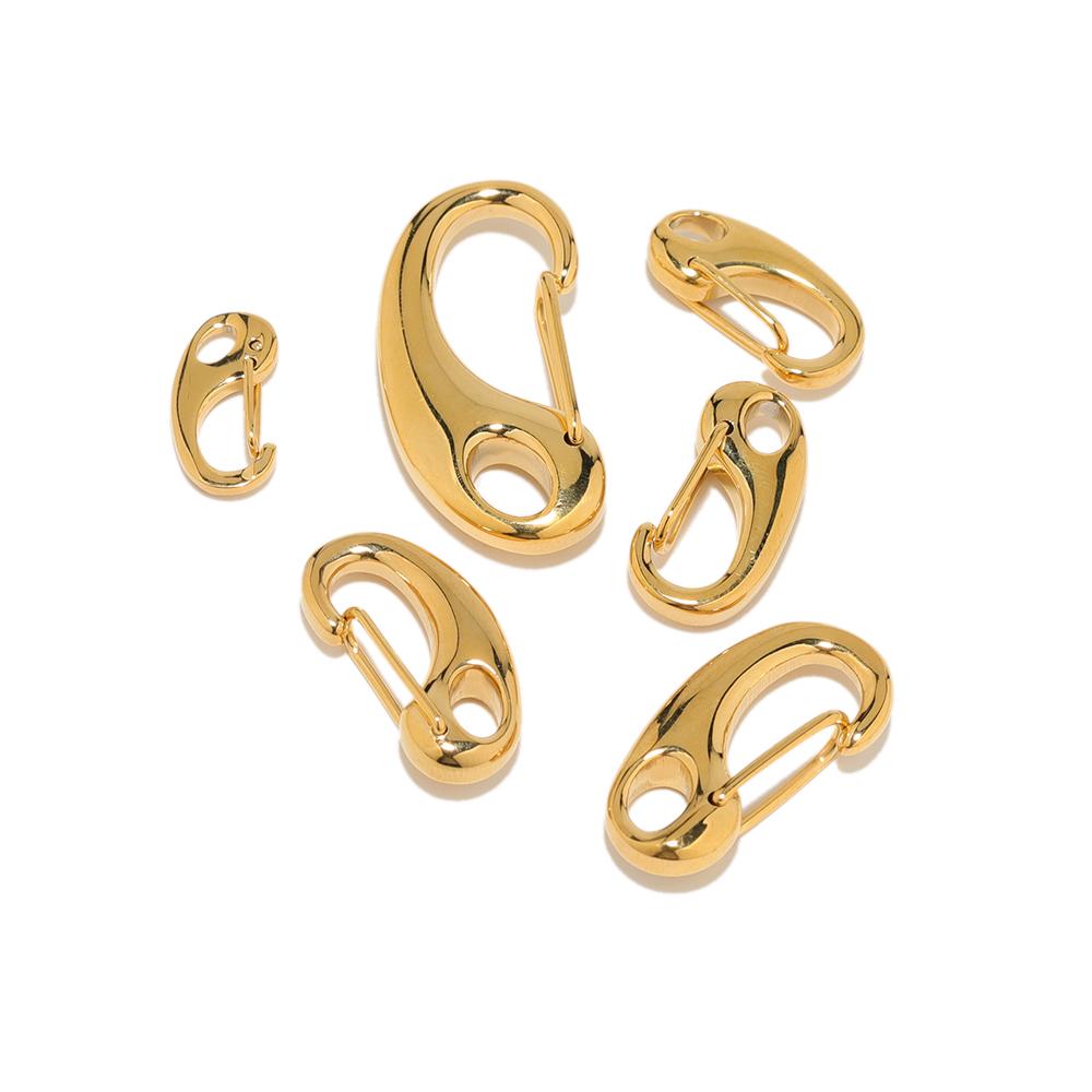 5Pcs Stainless Steel D Lobster Clasps Necklace Hooks Chains Connectors Bracelet Making DIY Jewelry Supplies Accessories