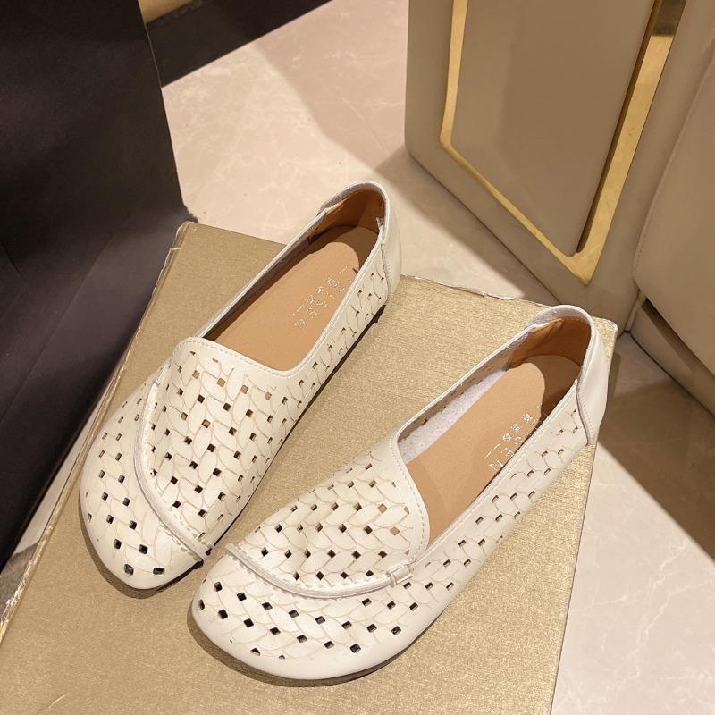 Мода 2024 Весна Лето Женские Кожаные Лоферы Повседневная Обувь Без Застежек Женские Плоские Туфли Мягкая Удобная Женская Обувь Обувь Для Мам