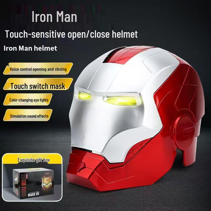 Железный человек 1:1 Шлем Jarvis для ношения - Электрическая трансформирующаяся маска-игрушка для детей