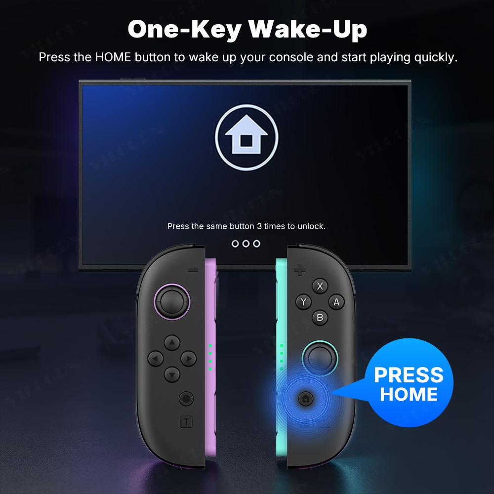 Беспроводной контроллер Joypad для консоли Switch2 RGB-подсветка Геймпад Пробуждение одной кнопкой Магнитное крепление Турбо 9-осевой гироскоп Двойная вибрация